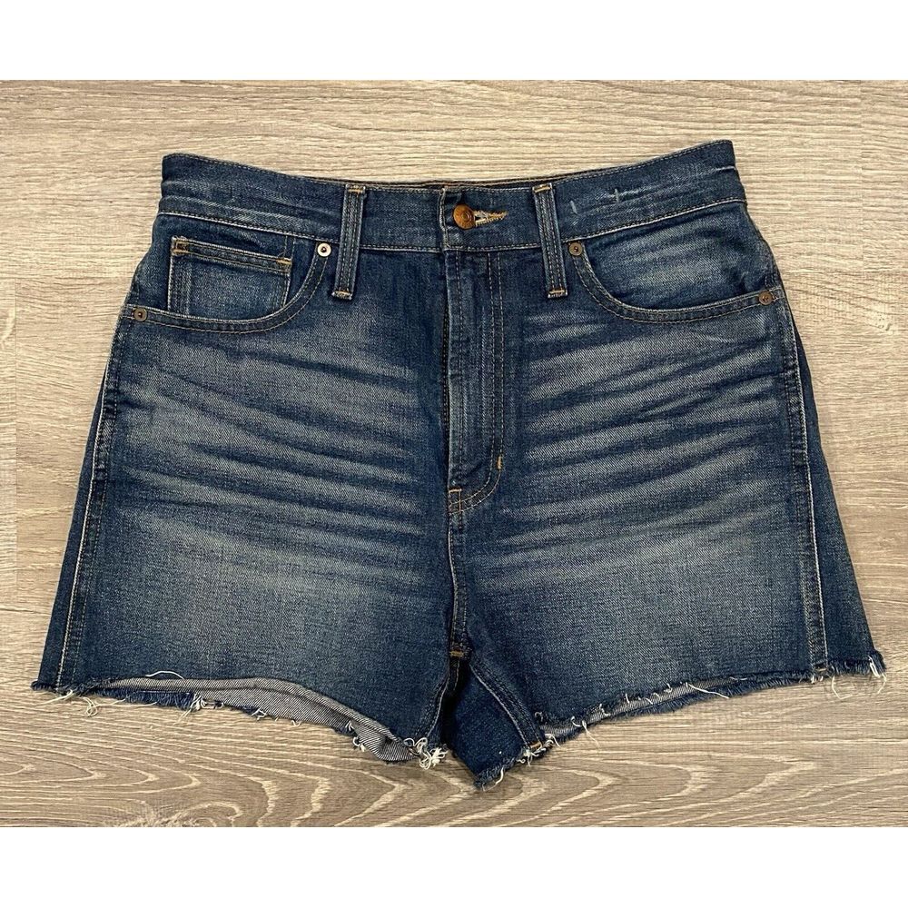 Madewell Indigo High-Rise Cutoff Denim Shorts
